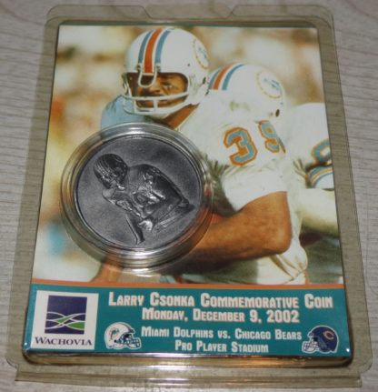 Larry Csonka Commemorative Coin - Miami Dolphins vs Bears 12/9/02