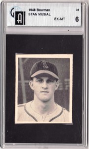 Stan Musial 1948 Bowman RC - Card #36 - GRADED - 6 EX-MT